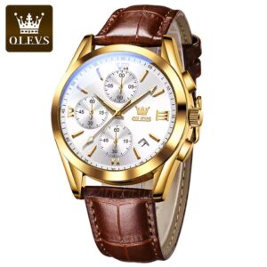 fashionable glass quartz analog men's watch
