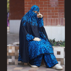 elegant palazzo long khimar set