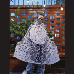 elegant palazzo long khimar set