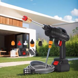 high power car washing guns wireless rechargeable portable high pressure water pump 21v